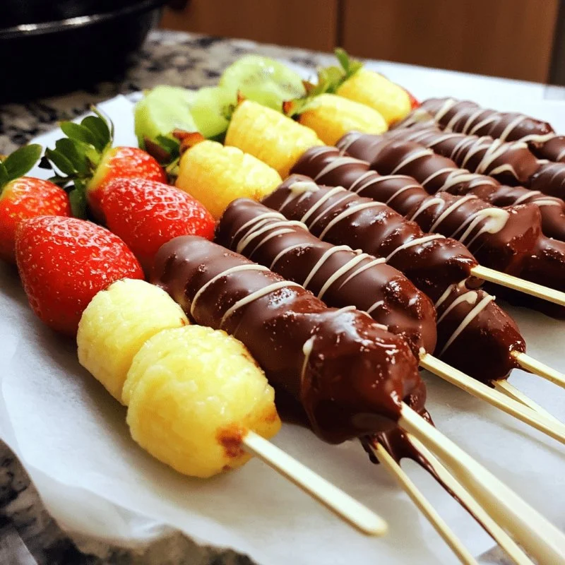 How to Make Chocolate-Covered Fruit Skewers - Easy Homemade Dessert Ideas