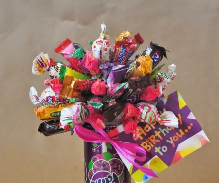 DIY Candy Bouquets for Birthday Celebrations