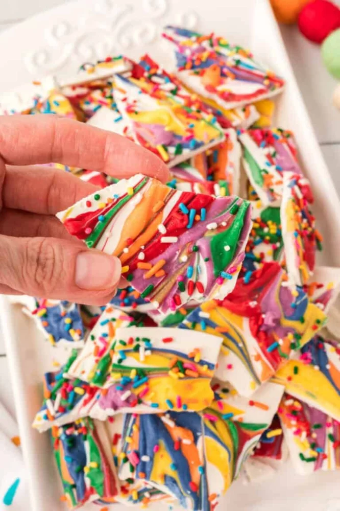 How to Make Colorful Candy Bark for Parties