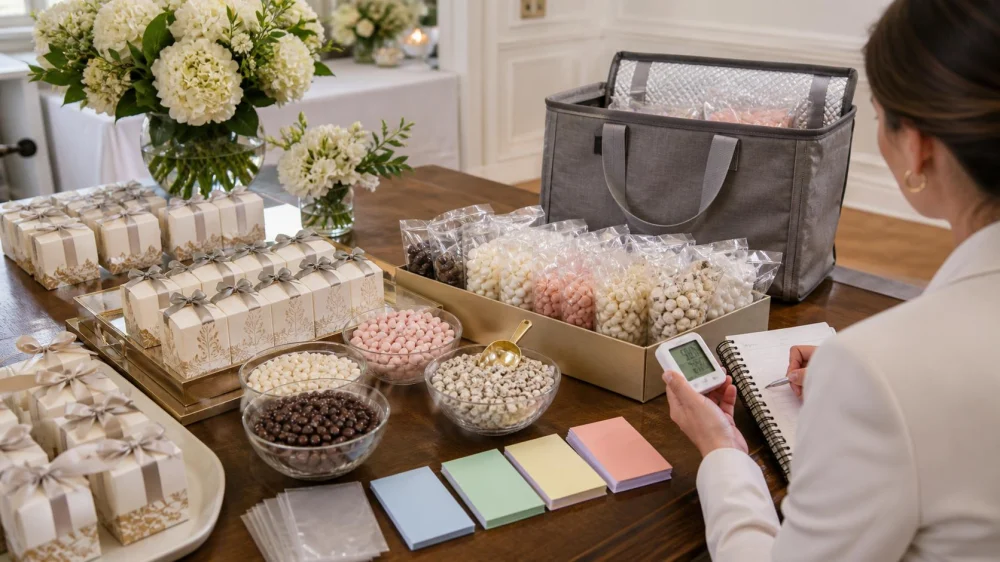Candy Event Favors: Plan Portions, Labels, Heat, and Handoff