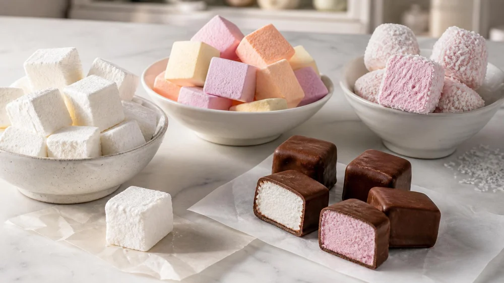 Marshmallow Candy Guide: Texture, Coatings, and Storage