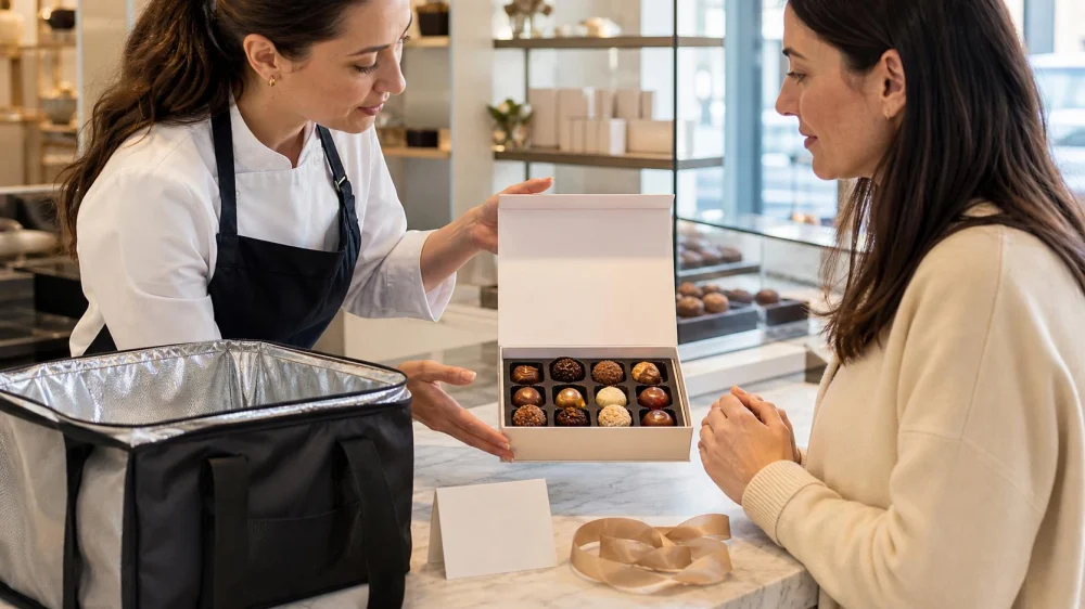 Candy Gift Box Handoff: Pack, Store, and Guide the Recipient