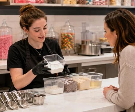 Candy Shop Dietary Request: Verify Ingredients and Shared Prep
