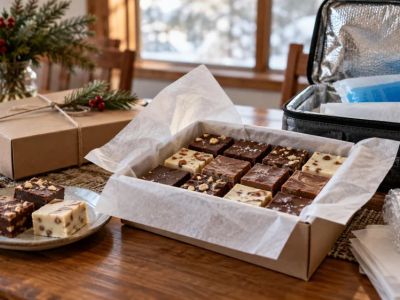 Fudge Gift Transport: Temperature, Layers, and Timing