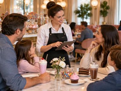 Candy Shop Reservation Notes: Time, Party, Access, and Contact