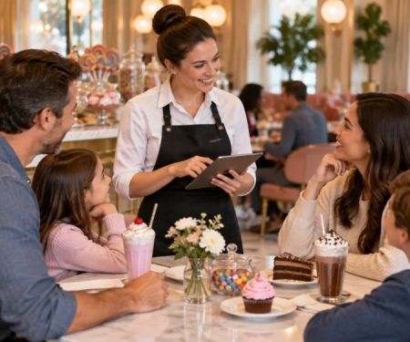 Candy Shop Reservation Notes: Time, Party, Access, and Contact