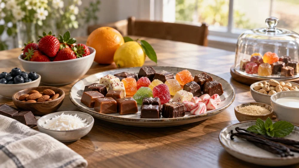 Candy Assortment Label: Flavours, Allergens, and Freshness